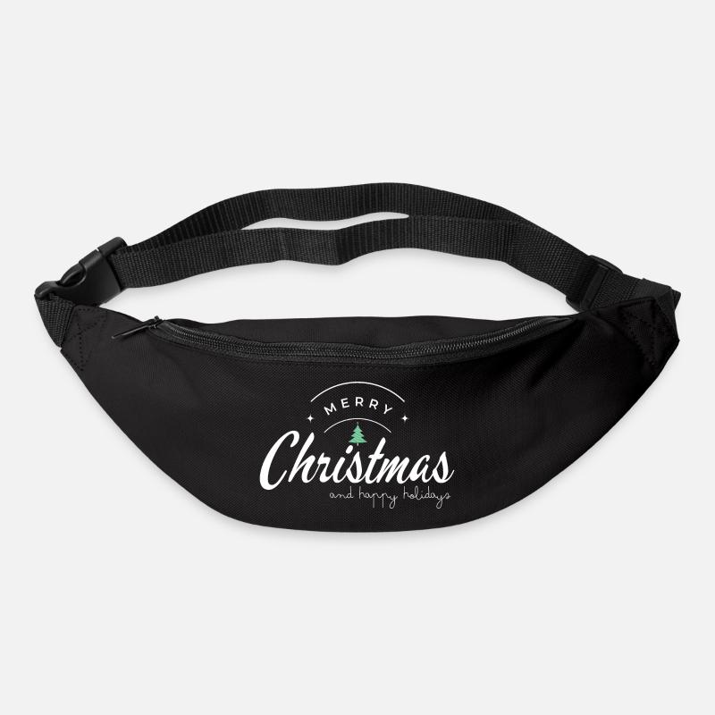 Joyeux Noël et Joyeuses Fêtes - Sac banane - noir