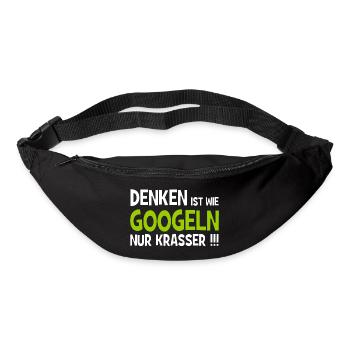 Denken ist wie googeln nur krasser!!! - Internet - Gürteltasche - Schwarz - Vorne