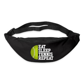 Manger, dormir, tennis, répéter le tennis - Sac banane - noir - Devant