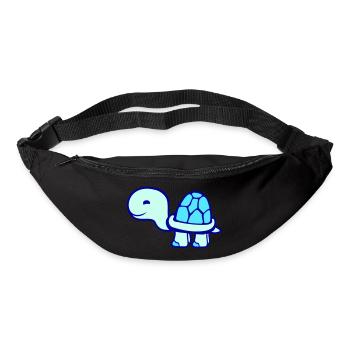 turtle cute smiling happy funny - Bum bag - black - Front