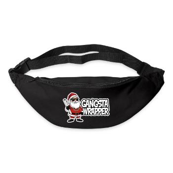 Gangsta Wrapper Santa Weihnachtsdesign - Gürteltasche - Schwarz - Vorne
