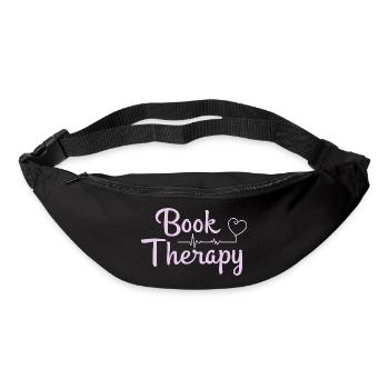 Book Therapy Bücher Lesen Spruch - Gürteltasche - Schwarz - Vorne