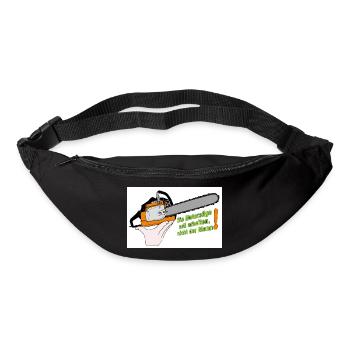 Chainsaw saying work of the saw - Bum bag - black - Front