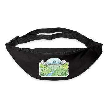 Bristol Clifton Suspension Bridge Skyline Art - Bum bag - black - Front