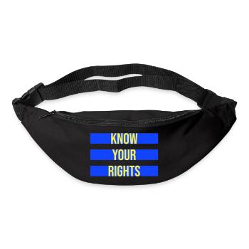 Connaissez vos droits Activisme Justice Liberté - Sac banane - noir - Devant
