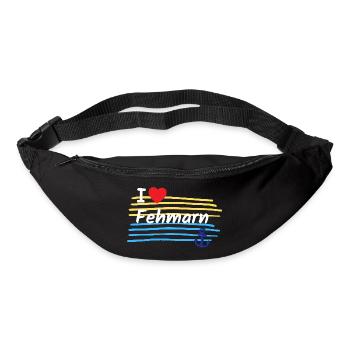 I love Fehmarn coastal look - Bum bag - black - Front