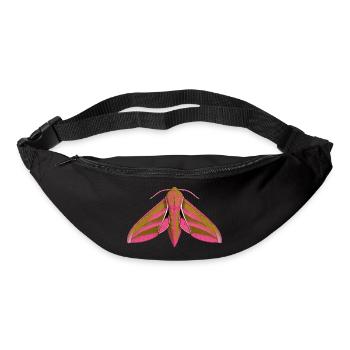 Elephant Hawk Moth Deilephila elpenor Styl de dessins animés - Sac banane - noir - Devant