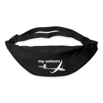 unicorn Segelflieger gleiten Geschenk Einhorn - Gürteltasche - Schwarz - Vorne