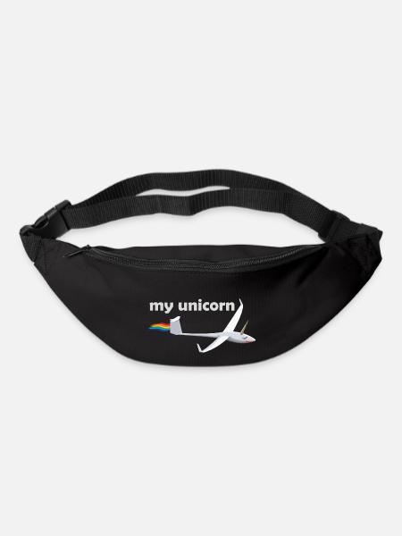 planeurs licorne glisse cadeau licorne - Sac banane - noir
