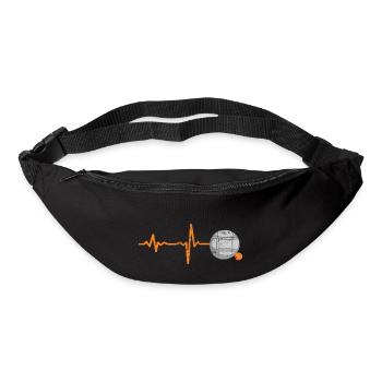 Geschenk Heartbeat Boule Petanque - Gürteltasche - Schwarz - Vorne