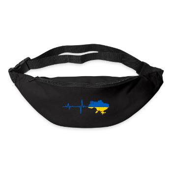 Heartbeat Ukraine Geschenk - Gürteltasche - Schwarz - Vorne