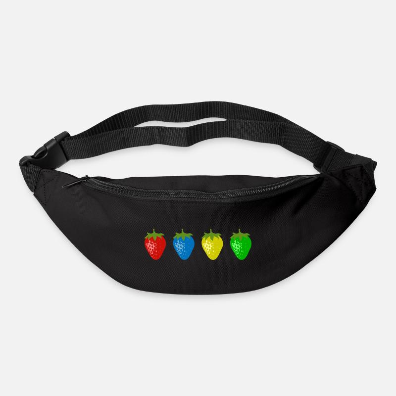 Colorful strawberries - Bum bag - black