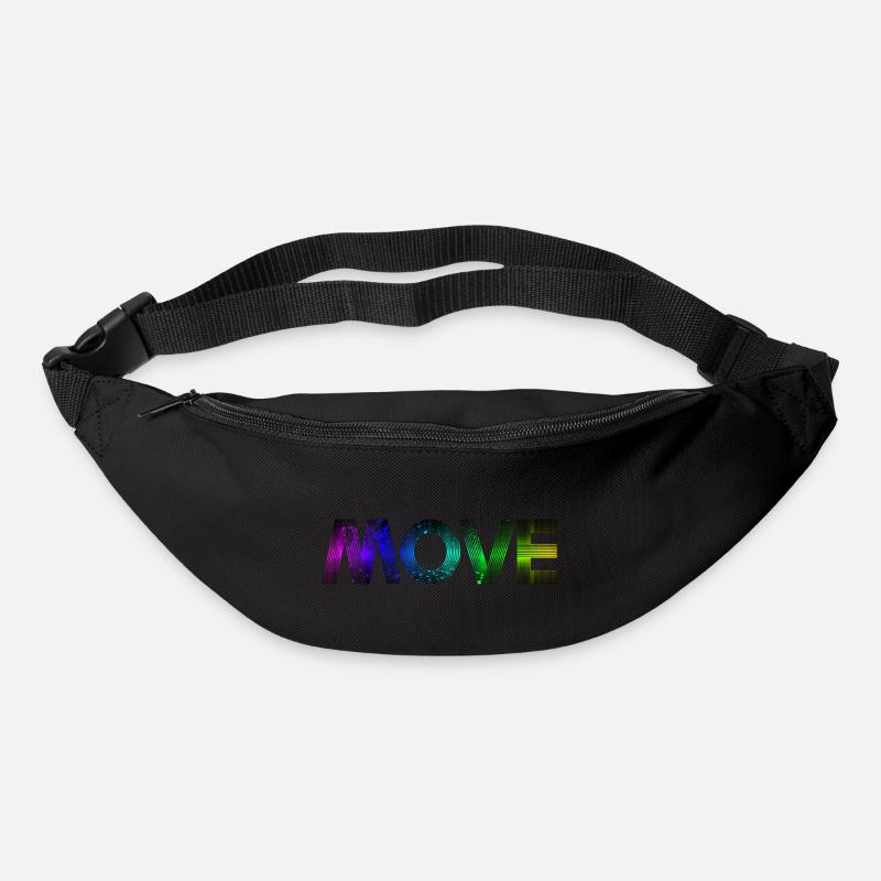 Move - rainbow - Sac banane - noir