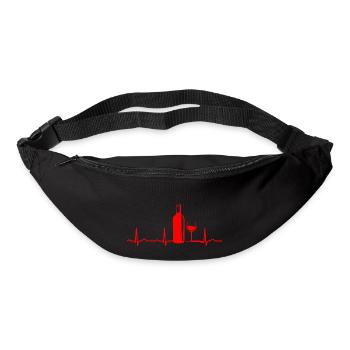 ECG HEARTLINE WINE / WINE BOTTLE / WEINGLAS Red - Bum bag - black - Front