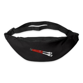 bbq barbecue grillen burger beef bacon steak spare - Gürteltasche - Schwarz - Vorne