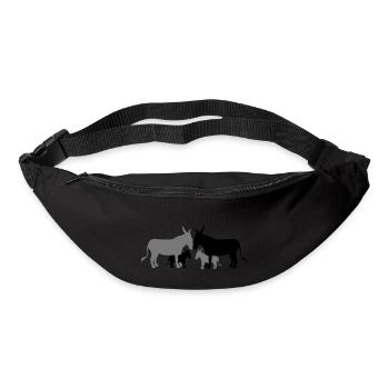 2 children baby child little boy family mom pap - Bum bag - black - Front