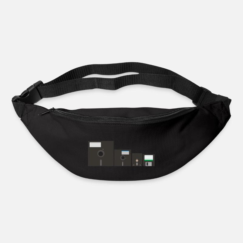 Jeu de disquettes (2) - Sac banane - noir