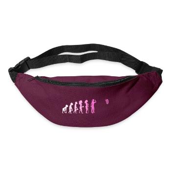 Darts Evolution Dartspielerin Dart Geschenk Frauen - Gürteltasche - Burgunderrot - Vorne