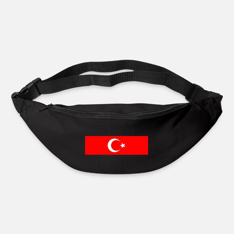 Turquie - Drapeau turc - Sac banane - noir