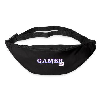 Jeder gamer braucht sein bunny! - Gürteltasche - Schwarz - Vorne