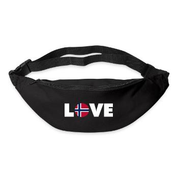 Norway - Love - Norge - Liebe - Norwegen - Bum bag - black - Front
