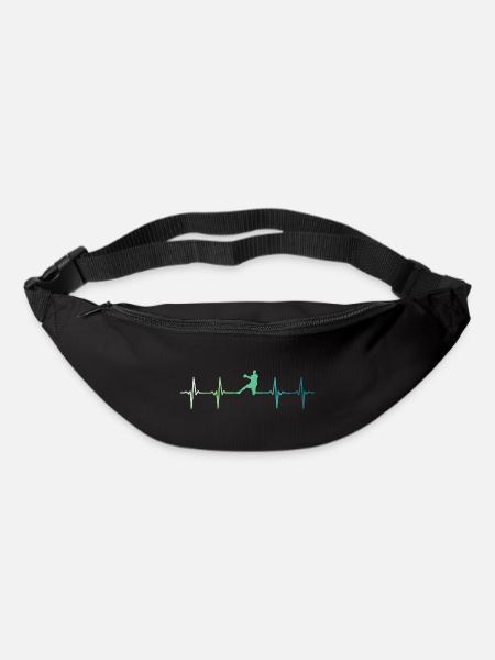Handball battement de coeur handball  - Sac banane - noir