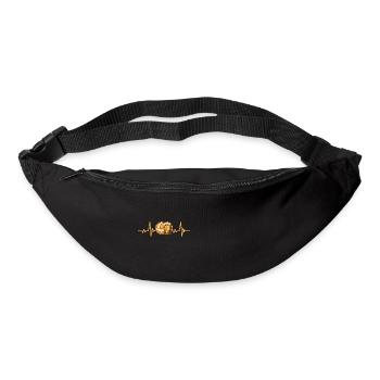 Volleyball Bier Herzschlag Beat Volleyball Bier - Gürteltasche - Schwarz - Vorne