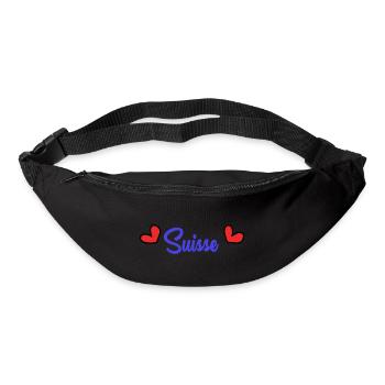 SWITZERLAND. HUMOR. COUNTRY. FLAG - Bum bag - black - Front