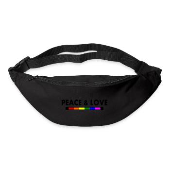Peace and love - Bum bag - black - Front