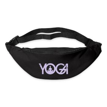 Yoga lettering with woman in grunge style - Bum bag - black - Front