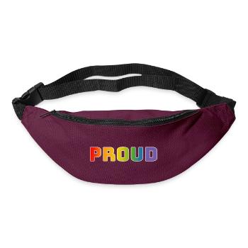 Regenbogen proud weiss - Gürteltasche - Burgunderrot - Vorne