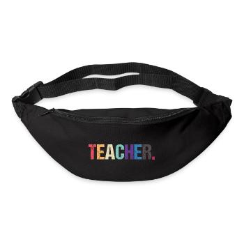 Colorful TEACHER design - Bum bag - black - Front