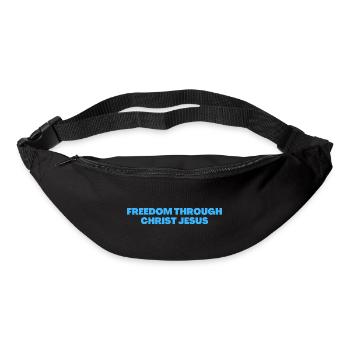 La liberté par le Christ - Citations chrétiennes - Sac banane - noir - Devant