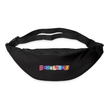 Kunterbuntes Schulkind Logo - Jetzt Schulkind - Gürteltasche - Schwarz - Vorne