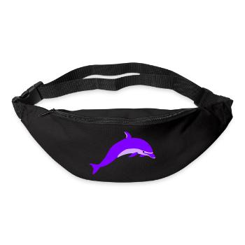Lila delfin - Gürteltasche - Schwarz - Vorne