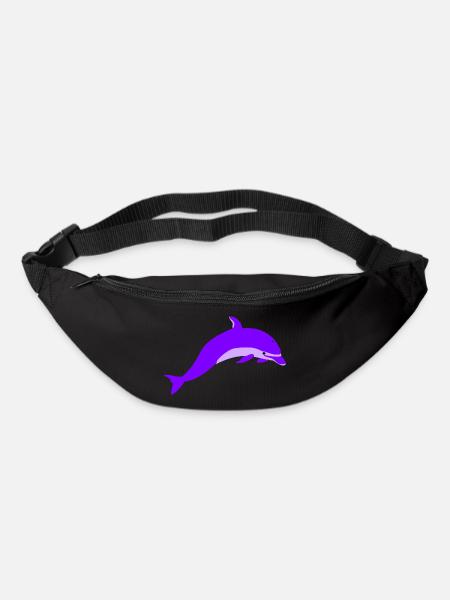Lila delfin - Gürteltasche - Schwarz