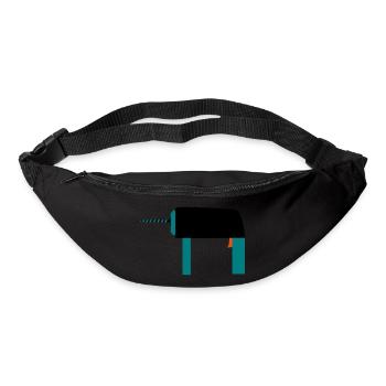 Bohrer Werkzeug Geschenkidee Handwerker Hobby - Gürteltasche - Schwarz - Vorne
