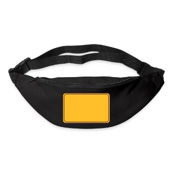 Ortsschild leer - Gürteltasche - Schwarz - Vorne