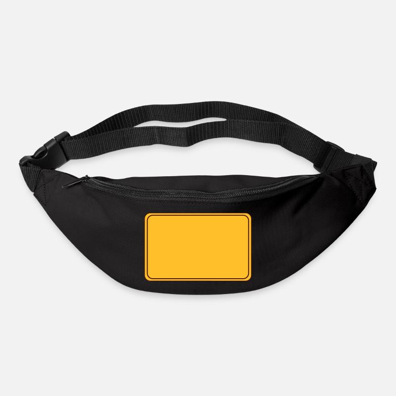 Ortsschild leer - Gürteltasche - Schwarz