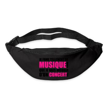 je fume tellement de musique! - Bum bag - black - Front