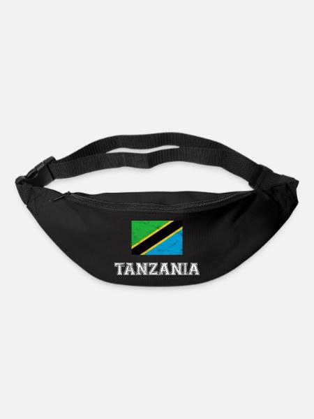 Tansania Flagge, Geschenk - Gürteltasche - Schwarz