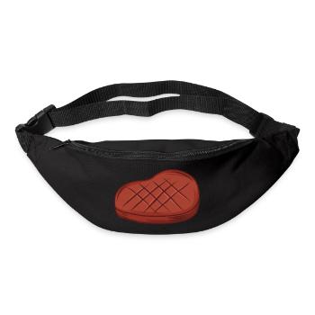 Gegrilltes Steak - Gürteltasche - Schwarz - Vorne