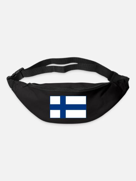 Finnland Flagge - Gürteltasche - Schwarz