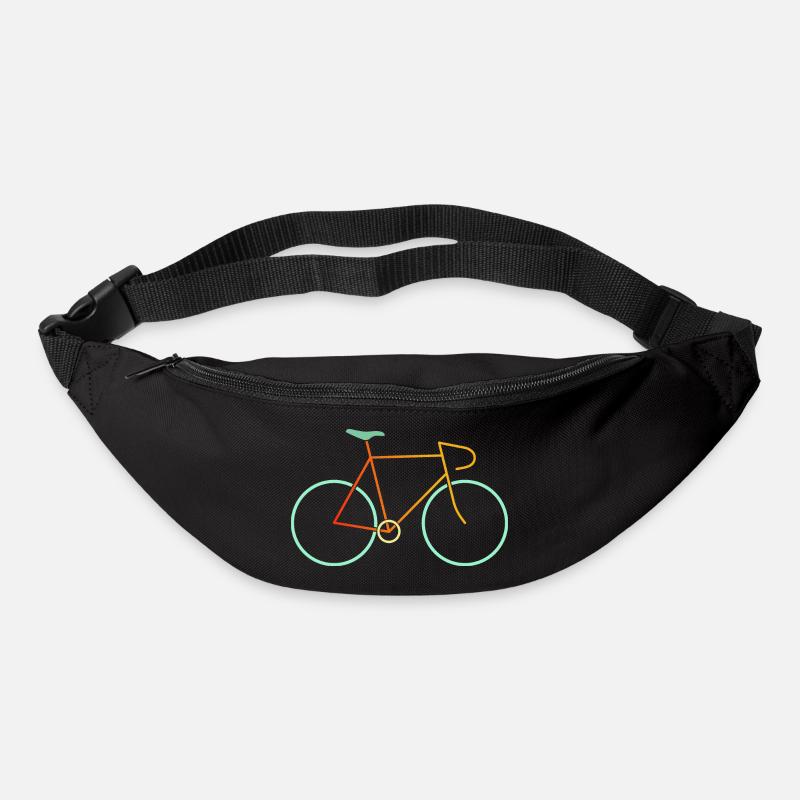 Rennrad bunt - Gürteltasche - Schwarz