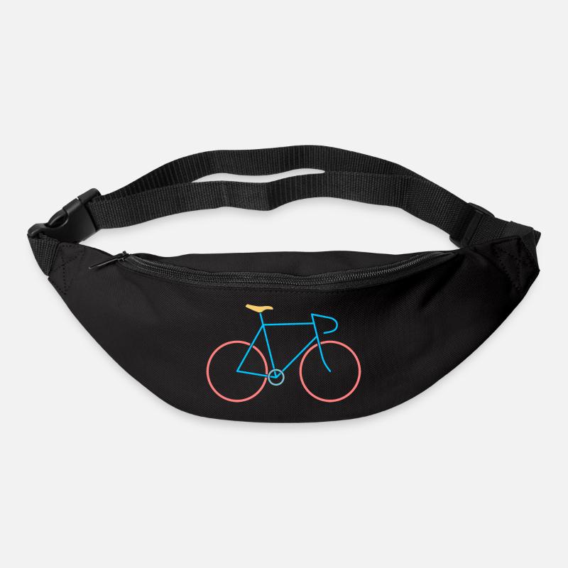 Rennrad rot blau - Gürteltasche - Schwarz