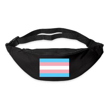 Transgender Stolz Flagge LGBT Gemeinschaft Aufkleber - Gürteltasche - Schwarz - Vorne