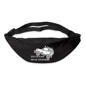 Vous allez vite moi aller n’importe où 4x4 hors route - Sac banane - noir - Devant