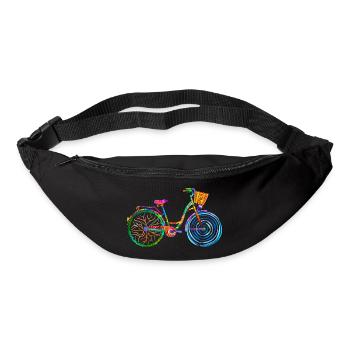 vélo coloré, vélo pour femme, colors bike, ladies bike - Sac banane - noir - Devant