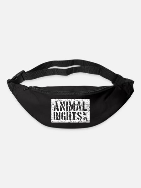 ANIMAL RIGHTS NOW VEGAN - Gürteltasche - Schwarz
