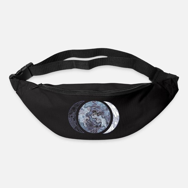 Phases de la lune - Sac banane - noir